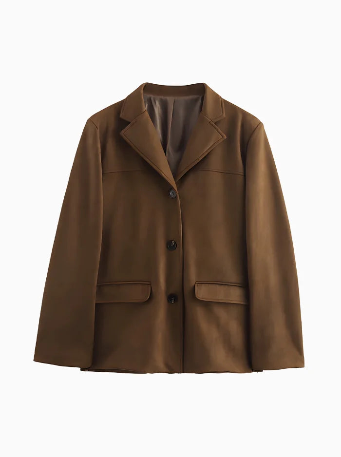 Classic Suede Jacket – Timeless Autumn Winter Lightweight Jacket-Womens Jackets-