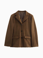 Classic Suede Jacket – Timeless Autumn Winter Lightweight Jacket-Womens Jackets-