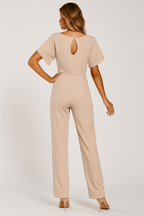 Belted Jumpsuit – Elegant Wide Leg One Piece-Womens Jumpsuits-