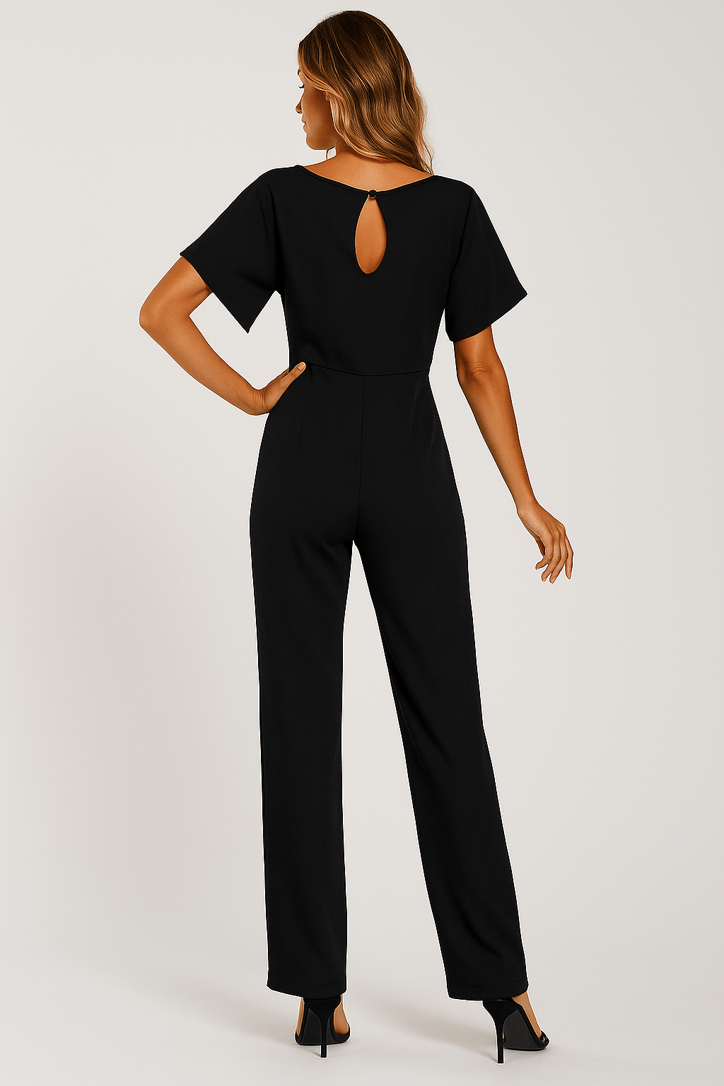 Belted Jumpsuit – Elegant Wide Leg One Piece-Womens Jumpsuits-