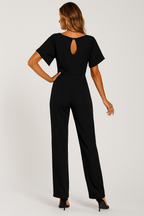 Belted Jumpsuit – Elegant Wide Leg One Piece-Womens Jumpsuits-