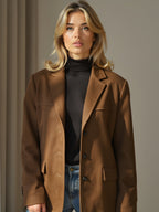Classic Suede Jacket – Timeless Autumn Winter Lightweight Jacket-Womens Jackets-