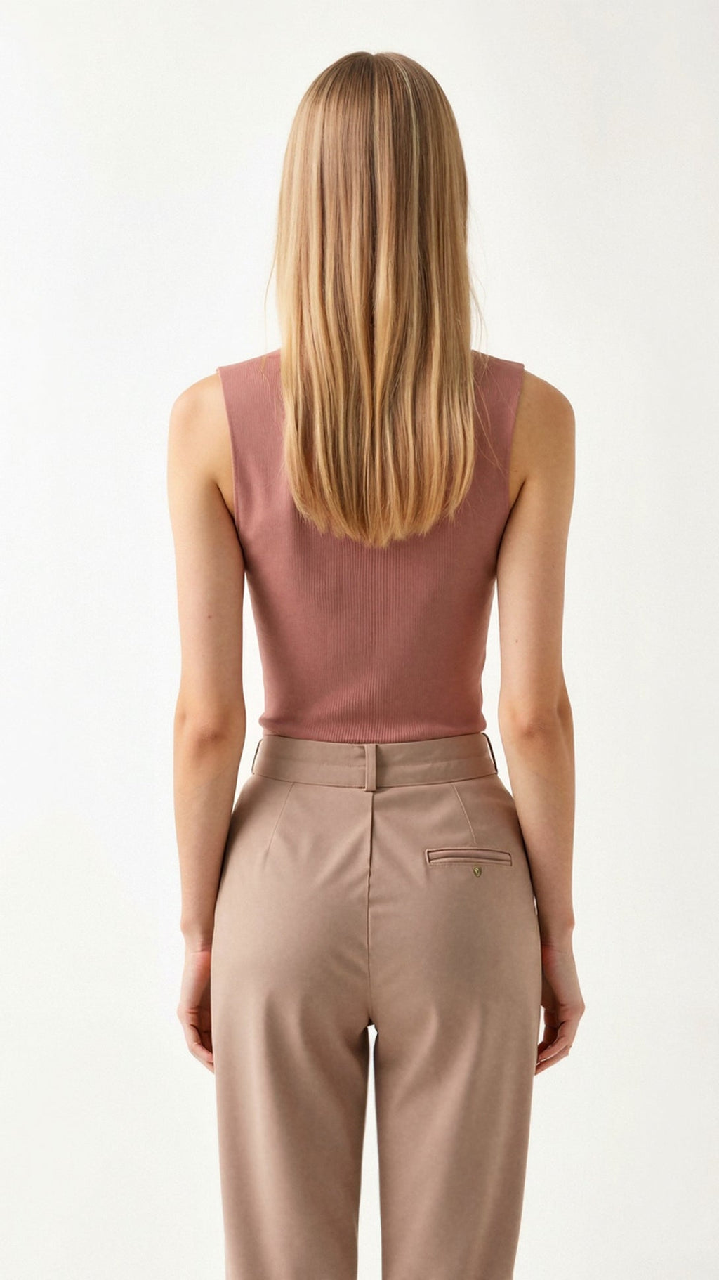 Pearl Detail Ribbed Tank Top-Tank Top-