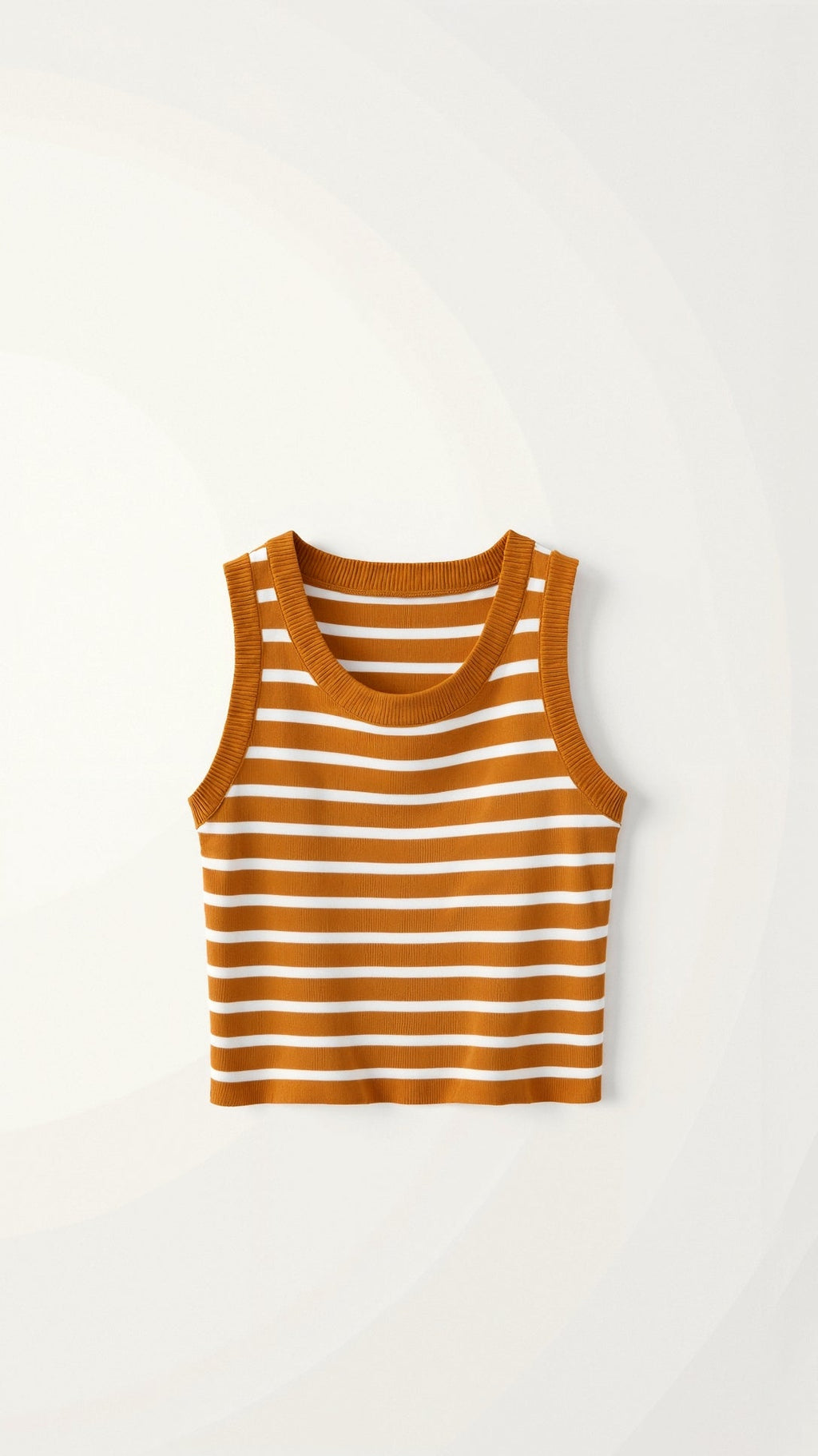 Nautical Stripe Ribbed Tank Top-Crop Tops-